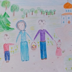Евочка нарисовала семью