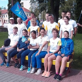 Центр ПОРА встретил европейскую команду из 22 бегунов Международной факельной эстафеты!